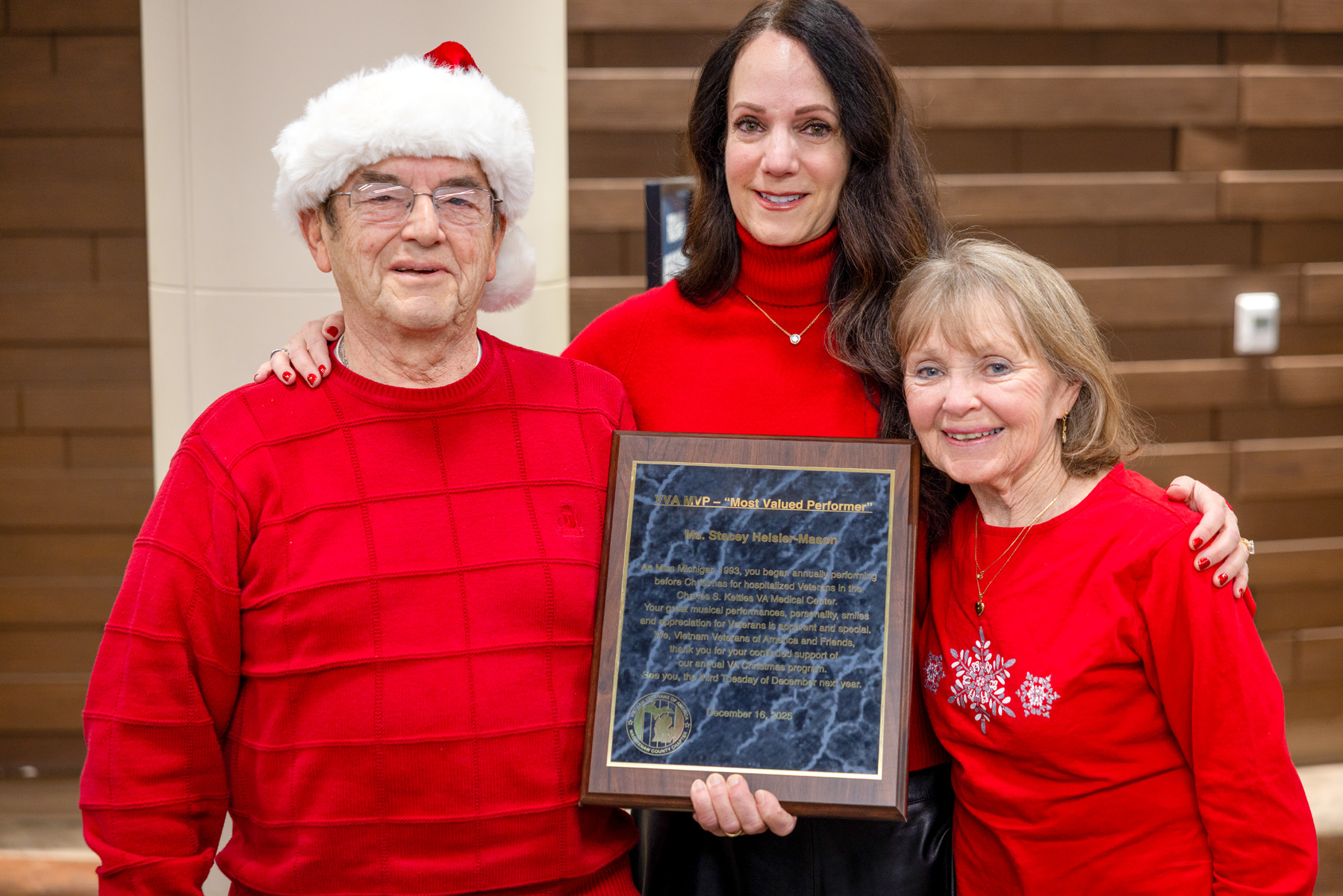 Christmas visit at the Veteran Hospital in Ann Arbor. December 16, 2025Photo by Marcin Szczepanski/www.marcinvisuals.com